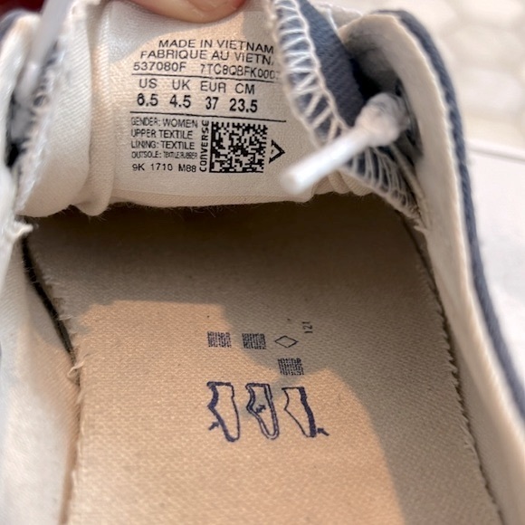 CONVERSE Chuck Taylor All Star Shoreline Athletic Navy Blue Sneakers Women’s 7 - Picture 12 of 15